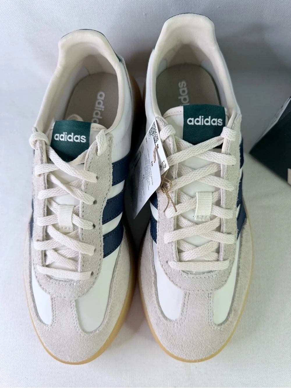 adidas Barreda Decode J Youth 6.5 Cream & Navy Low-Profile Court Sneakers JP6729